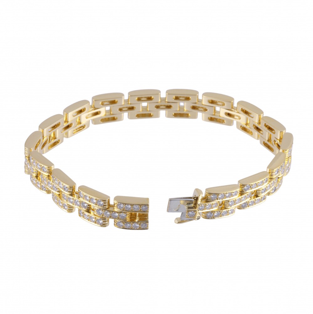 Cartier Mayon Pantale Bracelet 18K Yellow Gold Diamond