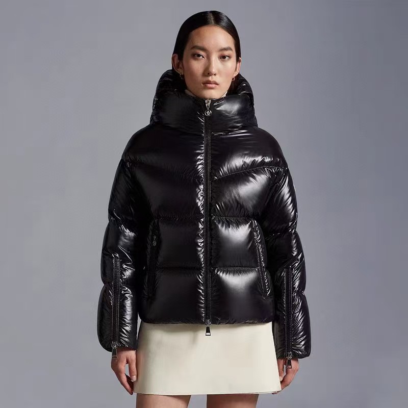 Moncler Black Short stylish letter down jacket - cnluxepick