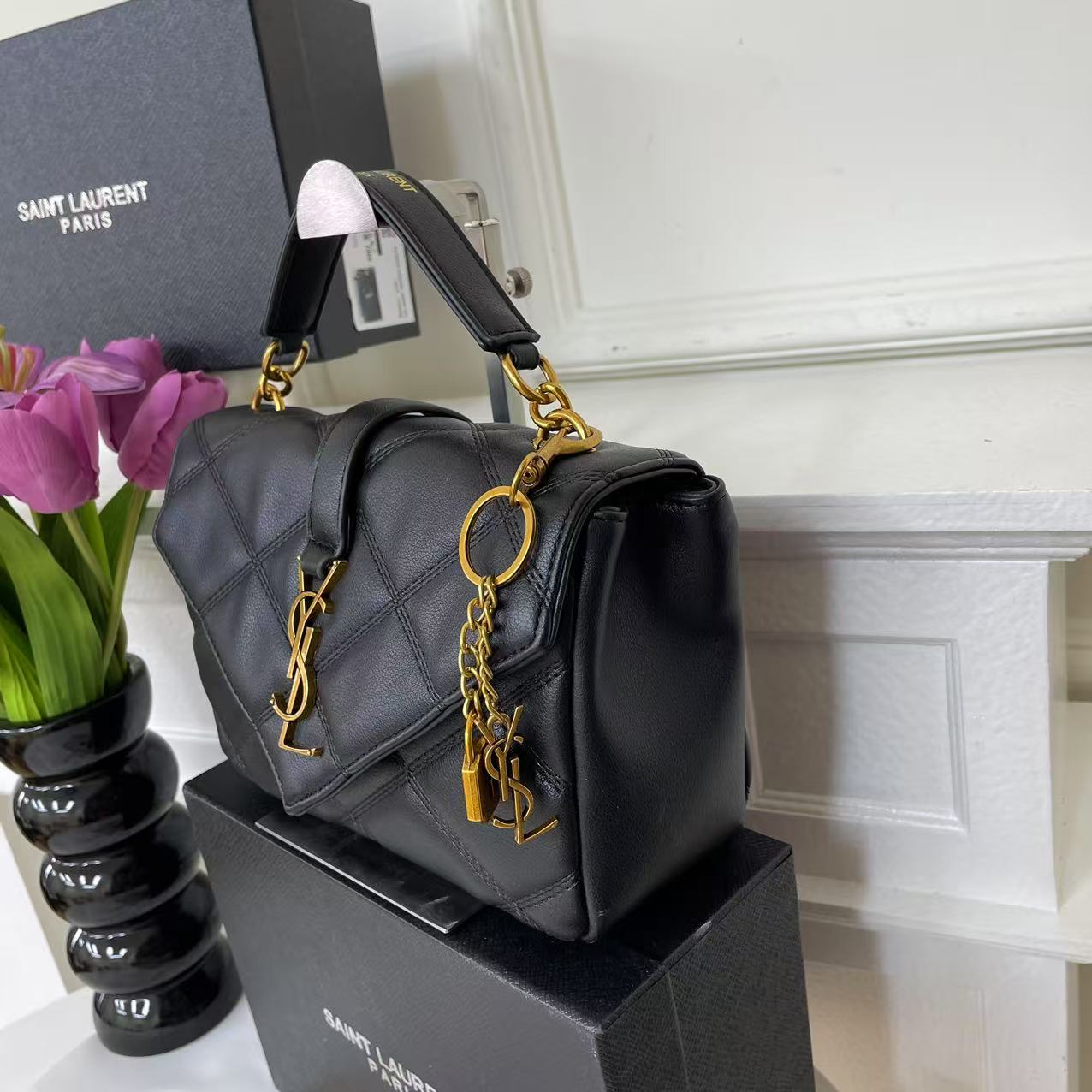 YSL women's bag cross-body classic fashion versatile shoulder bag small fragrant diamond chain bag - cnluxepick