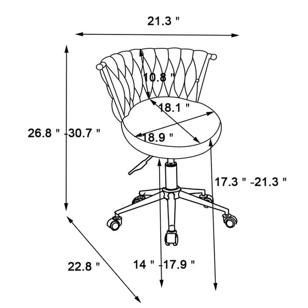 Office Desk Chair,Upholstered Home Office Desk Chairs with Adjustable Swivel Wheels