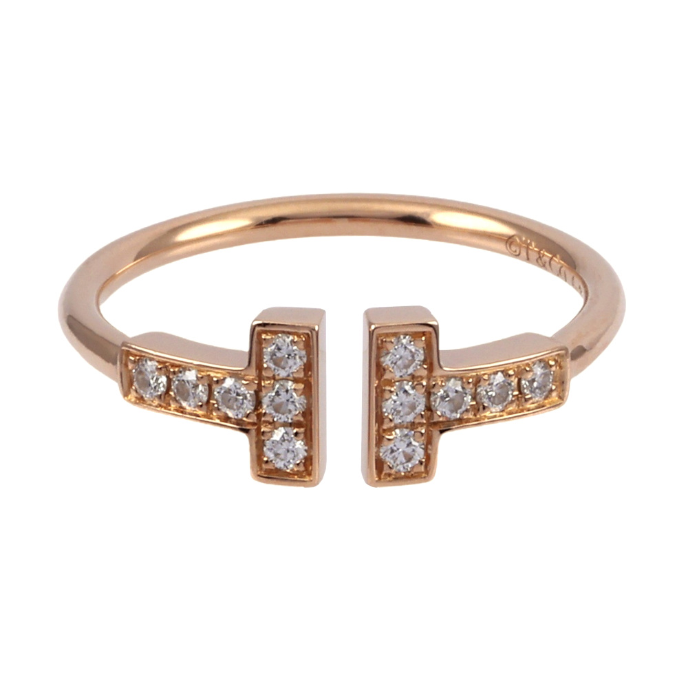 Tiffany & Co. Tiffany T Wire Ring 18K Rose Gold Diamond 60147315