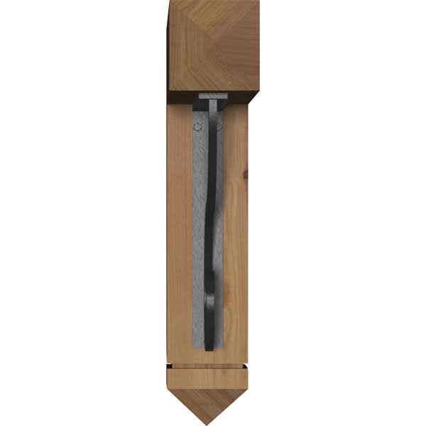 3 1/2 inchw x 18 inchd x 20 inchh Ashford Arts u0026 Crafts Ironcrest Smooth BRACKET, Western Red Cedar (1 1/2 inchw x 10 inchd