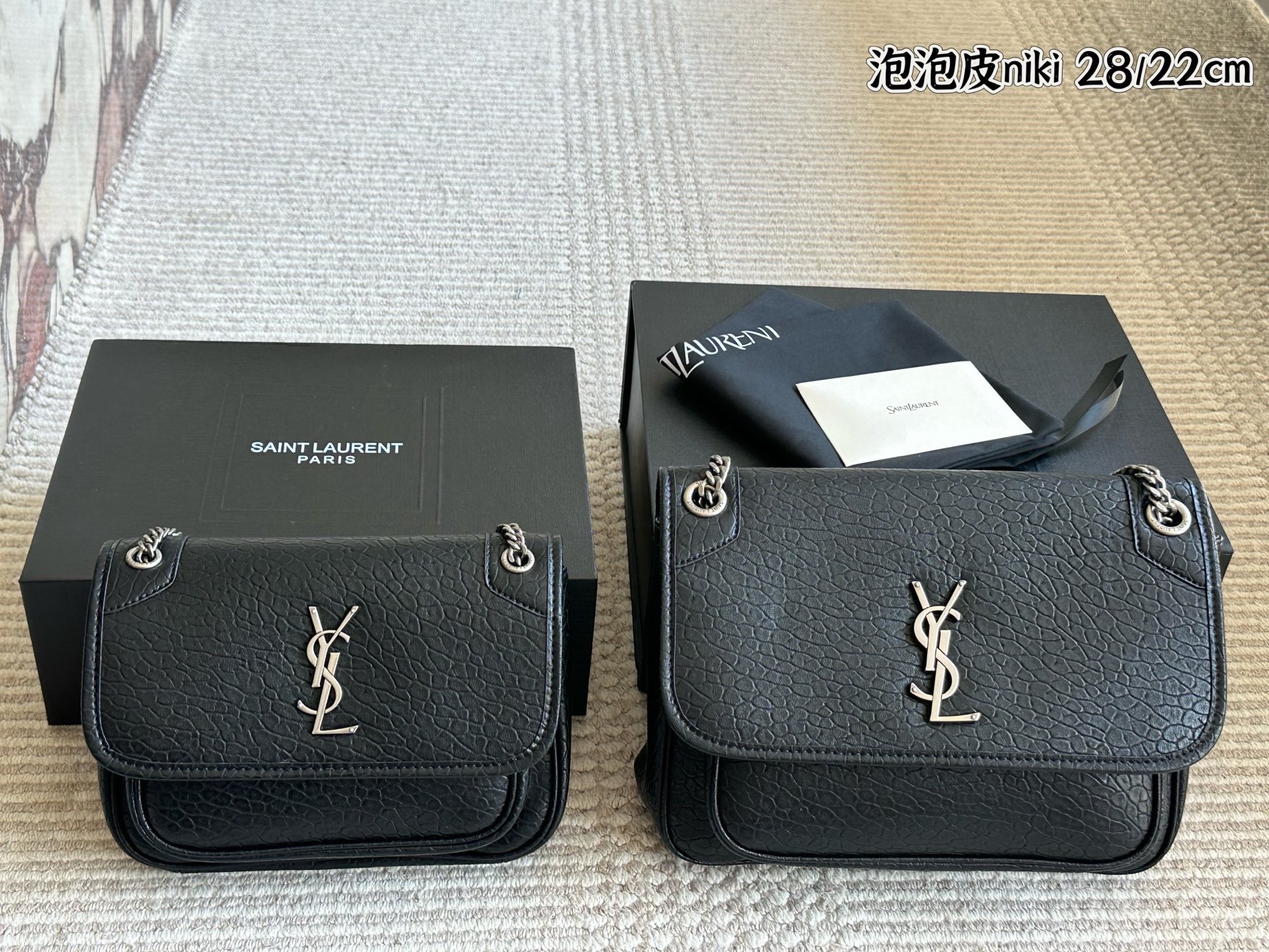 YSL Bubble Leather Niki Messenger Bag - cnluxepick