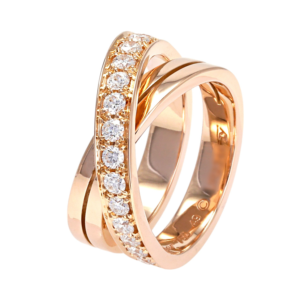 Cartier Ethancel Do Ring 18K Rose Gold Diamond B4095700