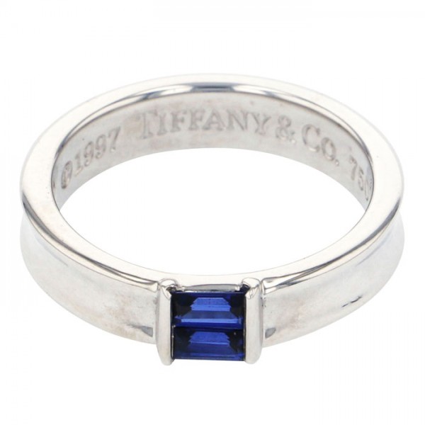 Tiffany & Co. Tiffany Sapphire Ring K18WG White Gold Ring