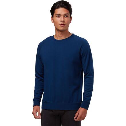 Icebreaker Mens Nature Dye Helliers LS Crewe - True Indigo Dk L