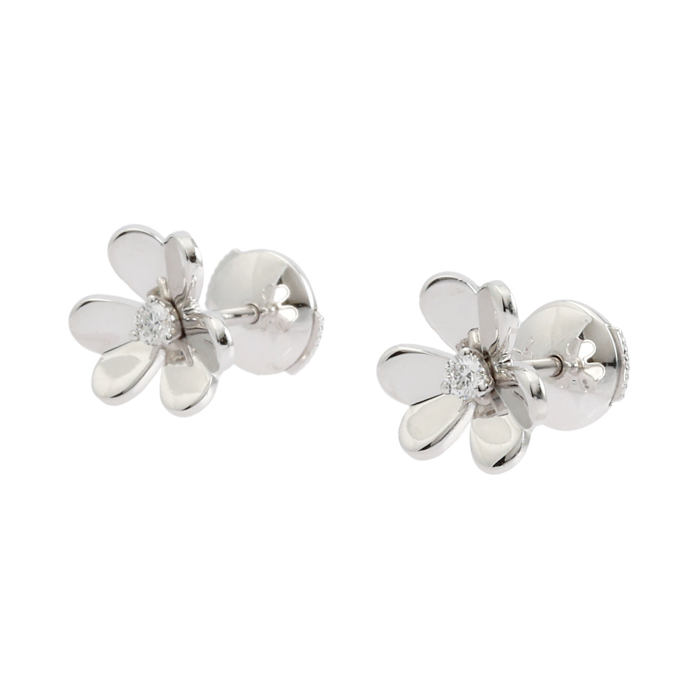 Van Cleef & Arpels Frivole Earrings 18K White Gold Diamond VCARP0J600