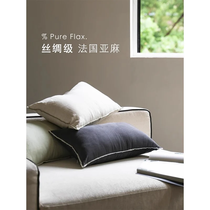 BD090 (Single) - Pure flax French Silk Grade Linen Pillow Support, Wabi-sabi Pillow