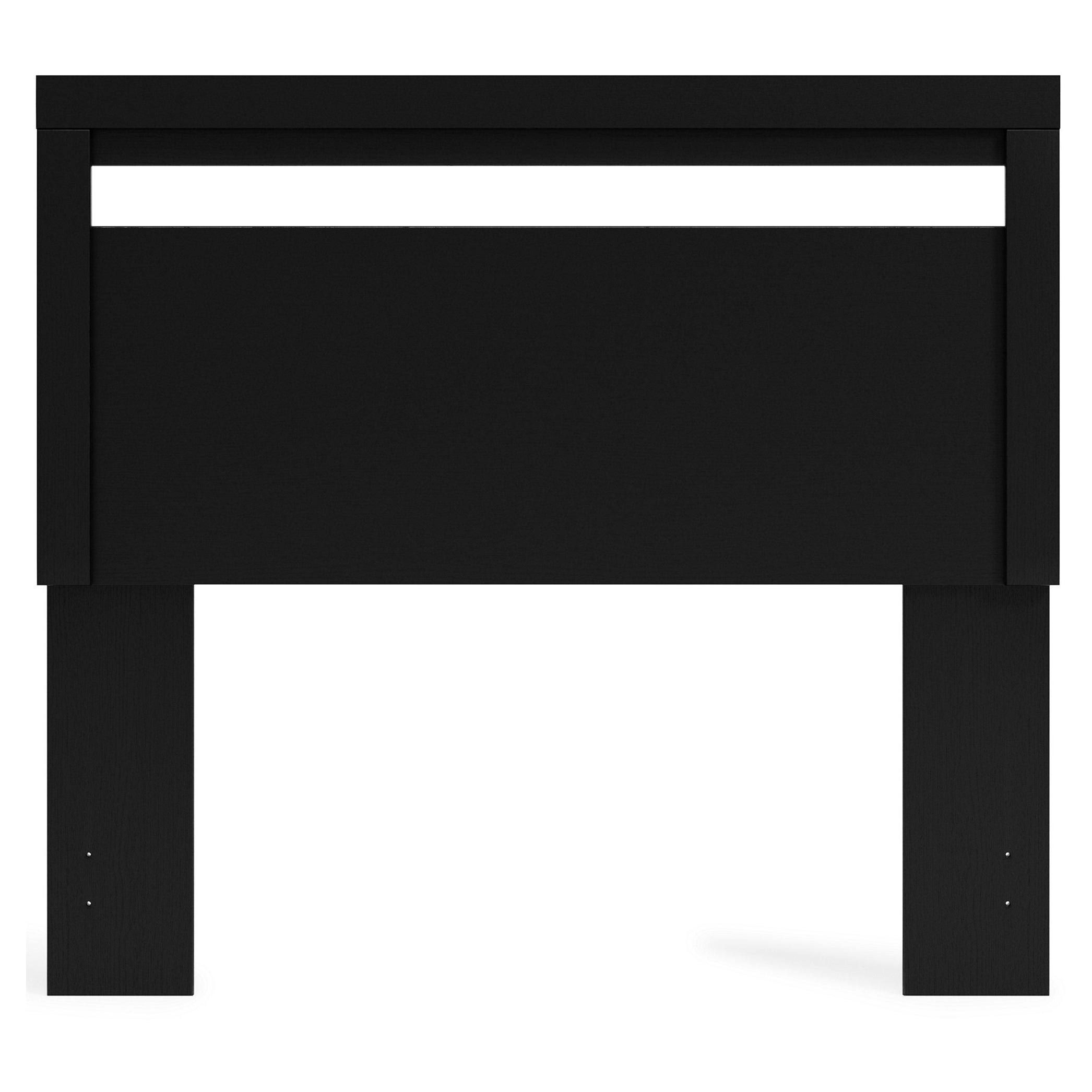 Flannia Full Panel Headboard - Black