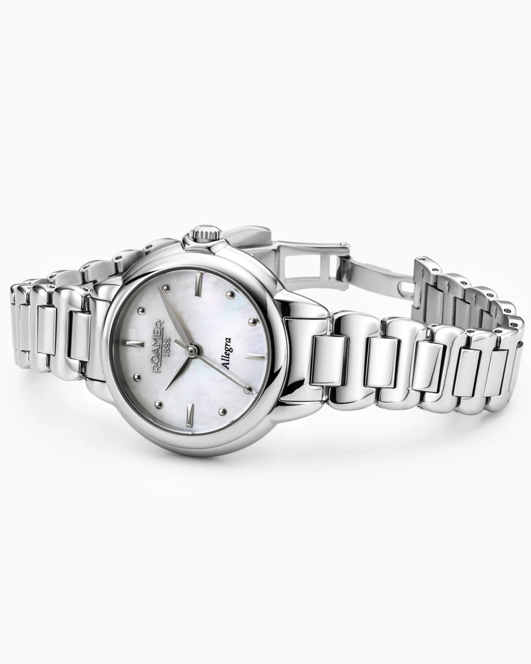 Allegra 32mm Quartz Three-Hand White MOP Dial Stainless Steel Bracelet Sapphire glass Stainless Steel swiss watch