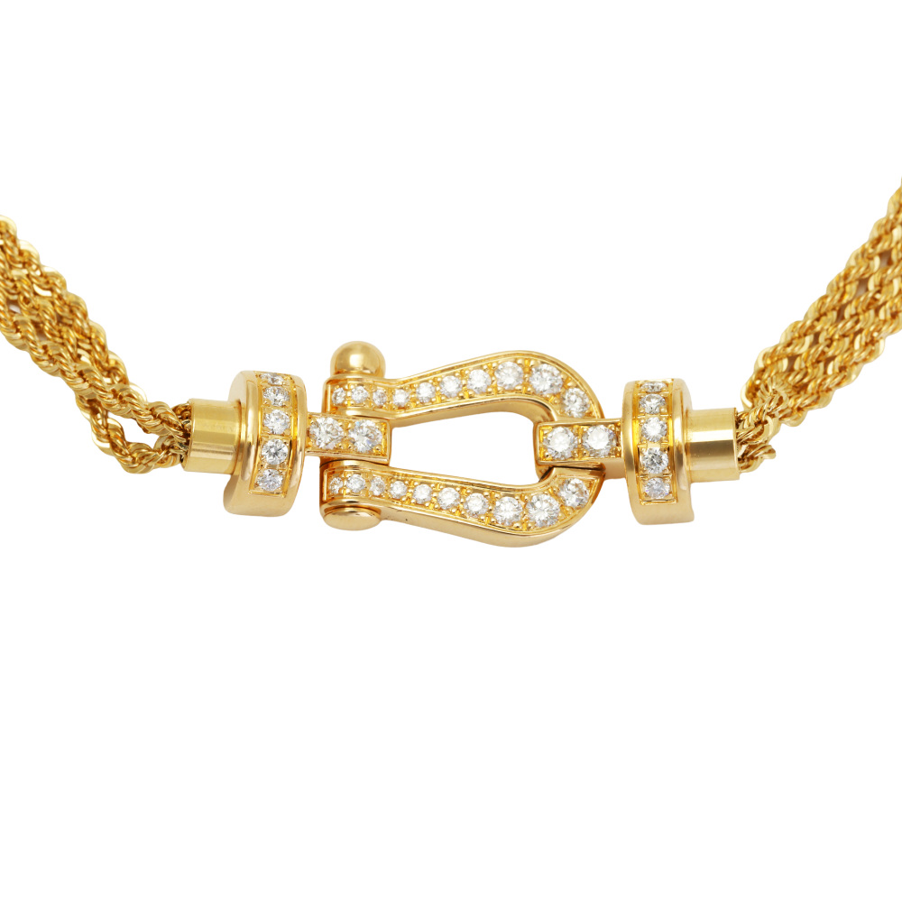 FRED Force 10 Mm Bracelet 18K Yellow Gold Diamond 0B0071-6B1010