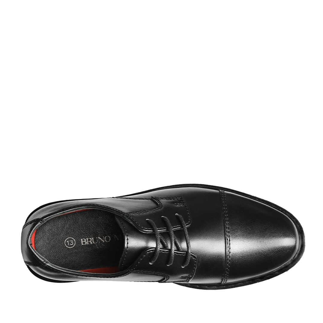 Boys' Vegan Leather Cap-Toe Dress Shoes