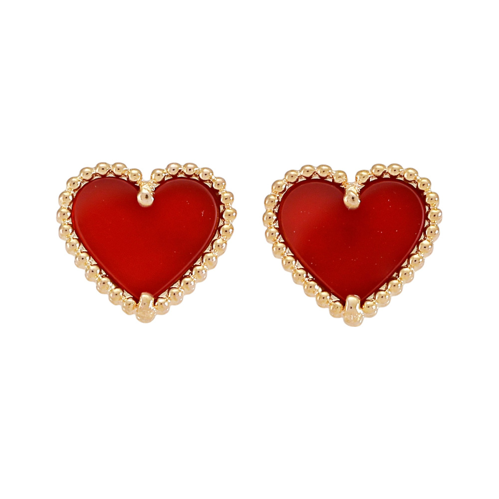 Van Cleef & Arpels Sweet Alhambra Heart Earrings 18K Rose Gold VCARN6BP00