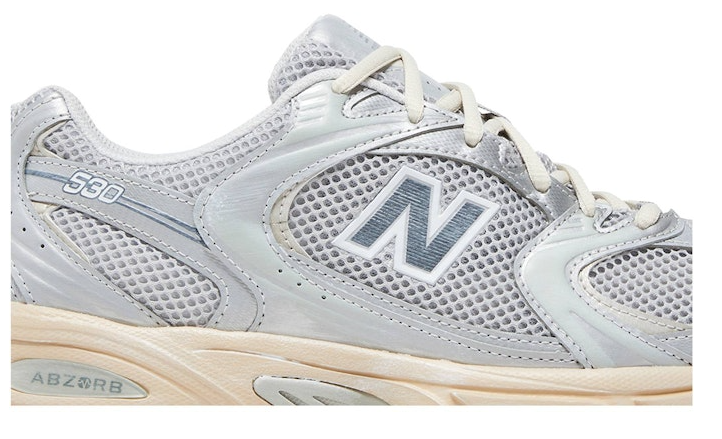 New Balance 530 White Silver Metallic MR530VS Casual Running Shoes