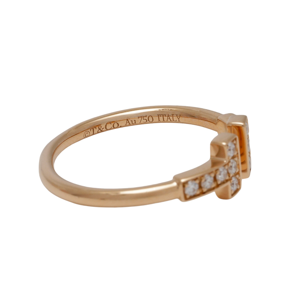 Tiffany & Co. Tiffany T Diamond Wire Ring 18K Rose Gold 60147329