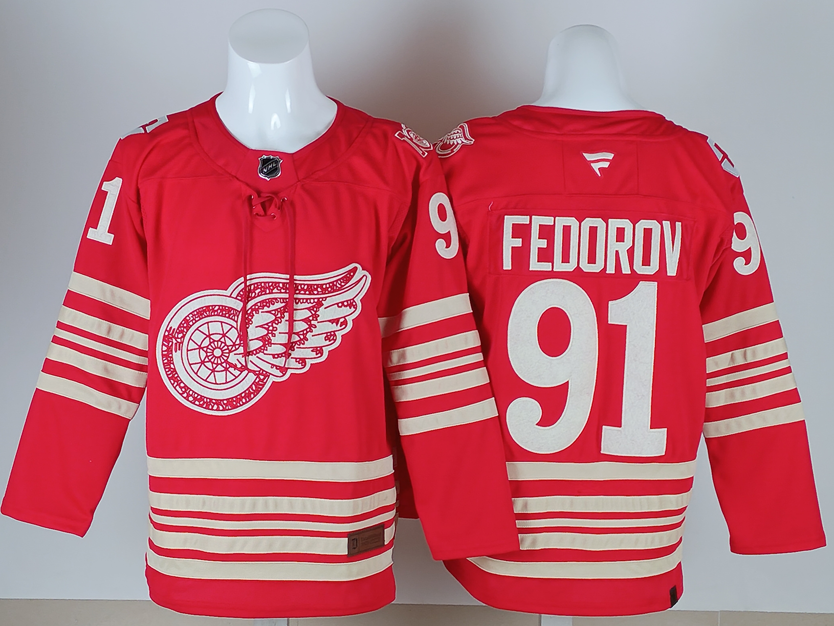 Men's Detroit Red Wings Sergei Fedorov #91 Fanatics Red Breakaway Player Jersey