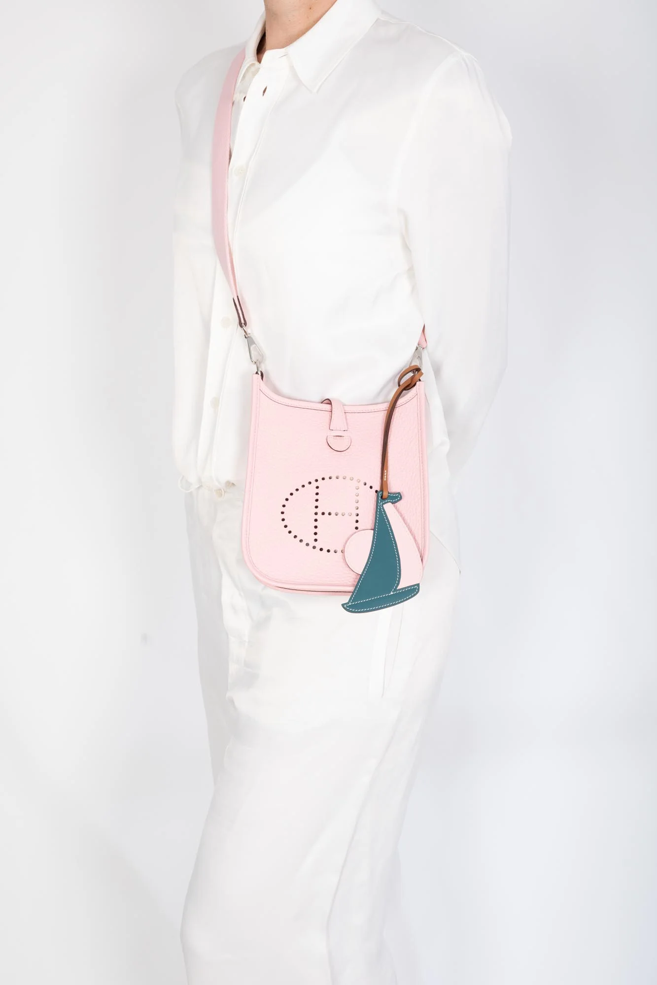 Hermès Evelyne 16 TPM Rose Sakura Clemence Palladium Hardware