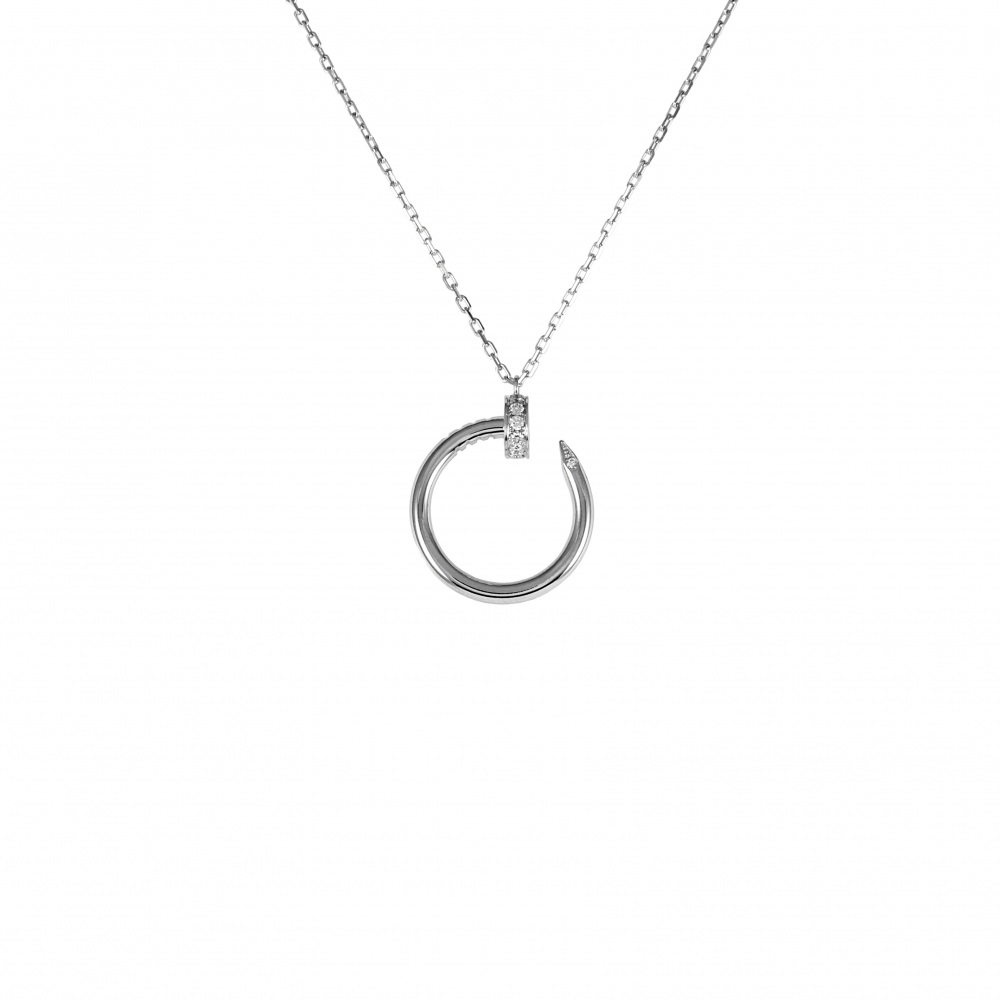 Cartier Juste un Clou Necklace 18K White Gold Diamond B7224514