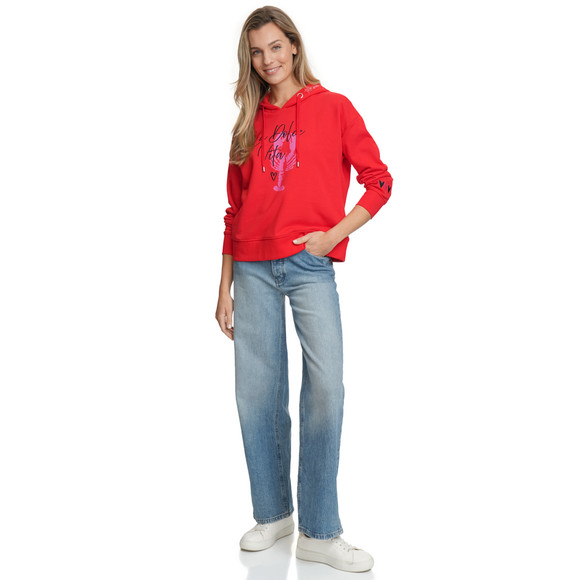 Gina Benotti Damen Hoodie mit Print und Stickerei