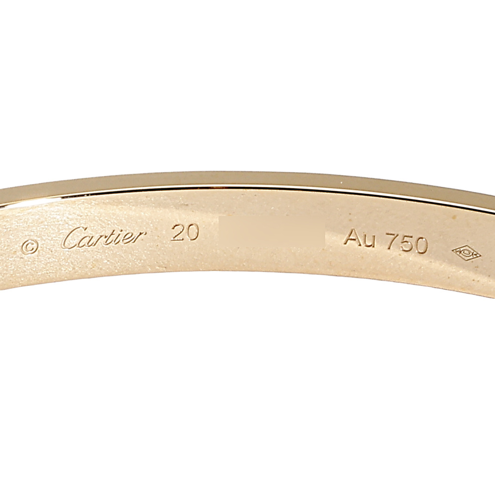 Cartier Love Classic Model Bracelet 18K Yellow Gold B6081800