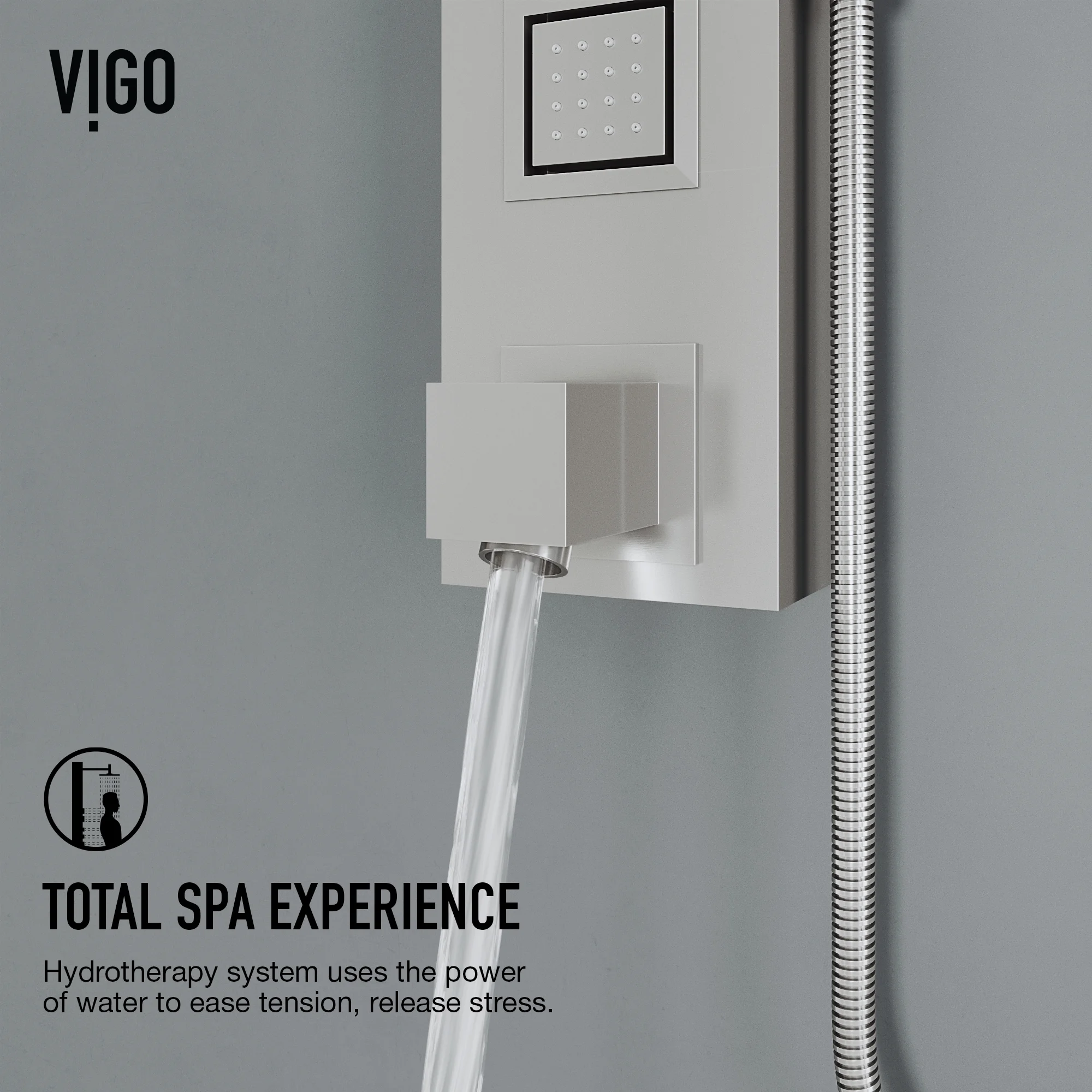 Vigo Vg08023 Bowery Thermostatic Shower Panel - Stainless Steel