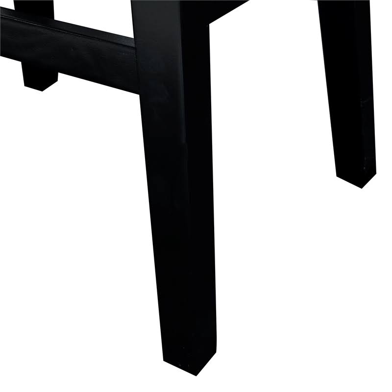 Linon Walt 30x22 Wood Cow Print Bar Stool in Black - CYMX335