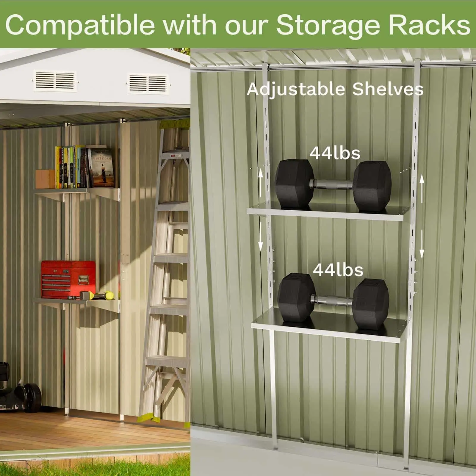 Patiowell 8x12 Metal Shed Pro