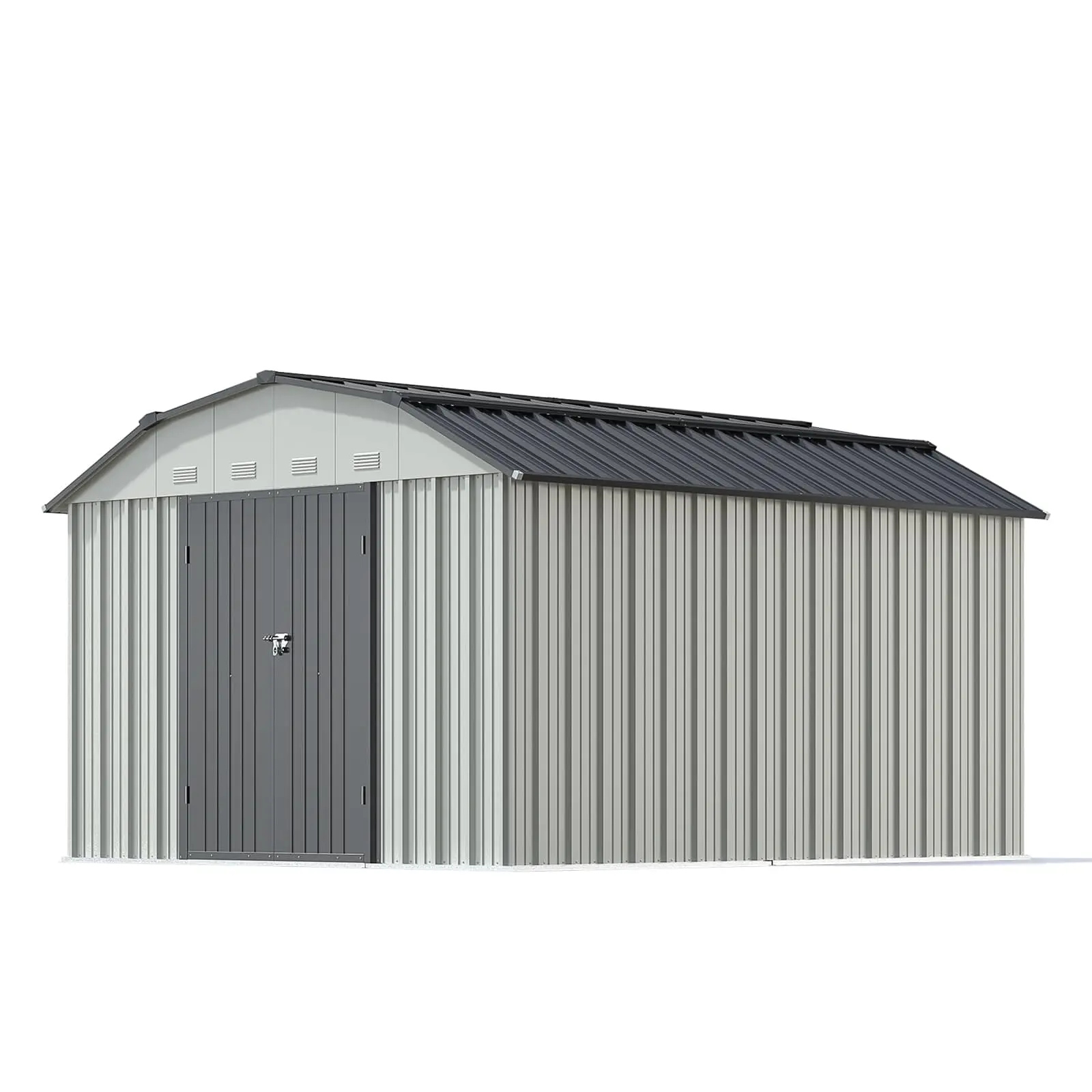 Patiowell Barn Style 10x12 Metal Shed Pro with Gambrel Roof