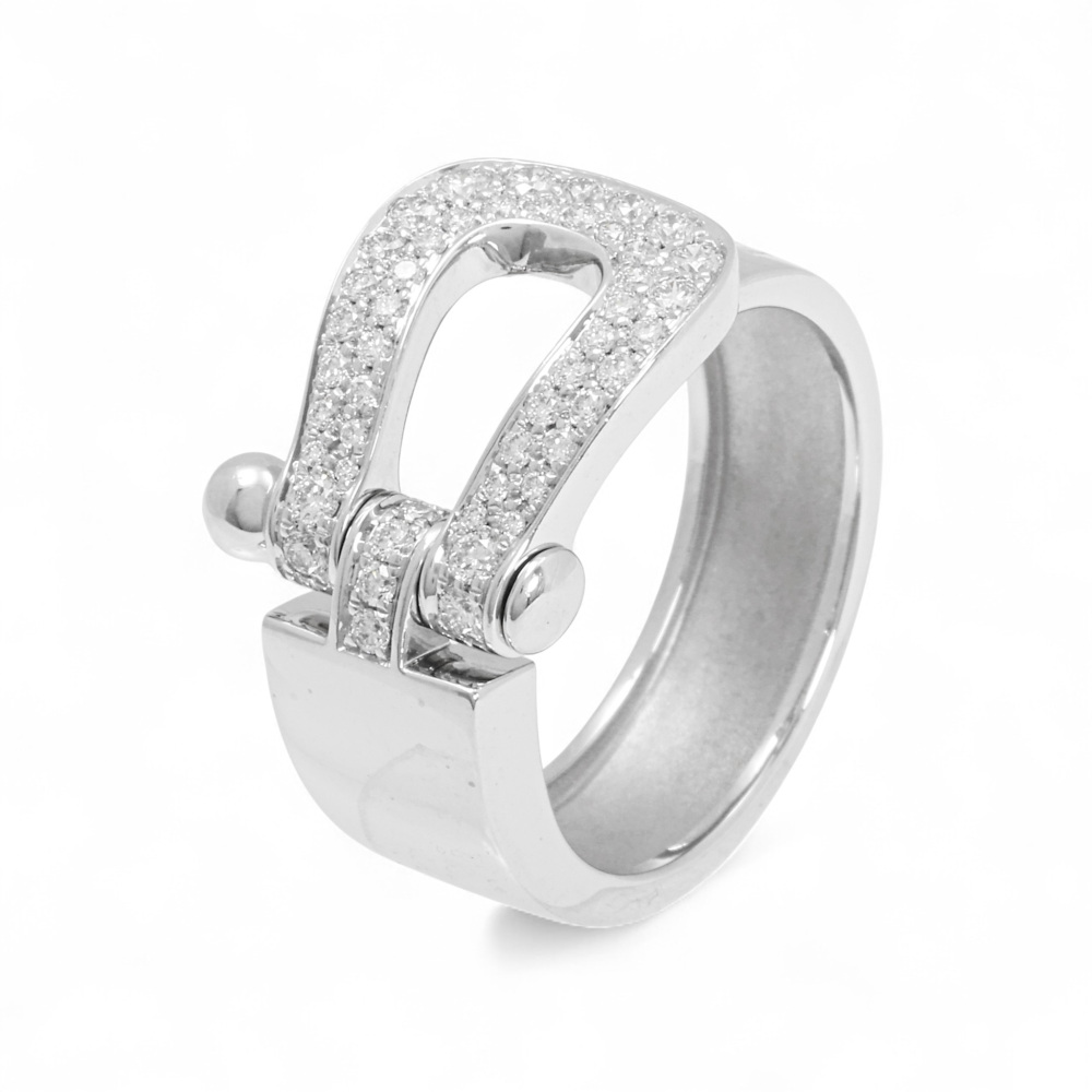 FRED Force 10 Lm Full Diamond Ring 18K White Gold 4B0352