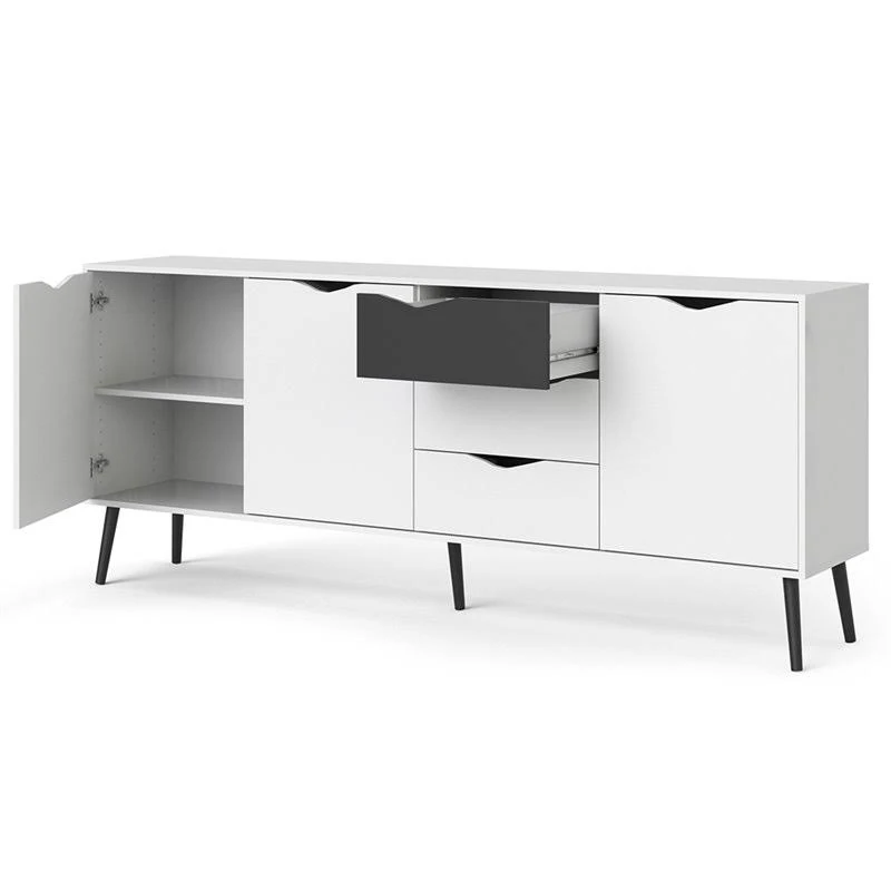 Tvilum Diana Sideboard, White/Black