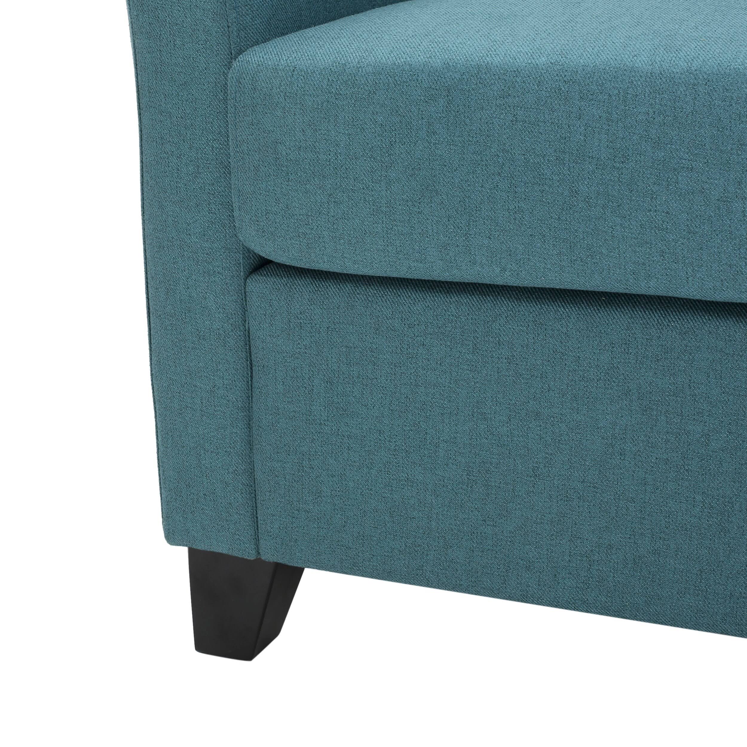 Christopher Knight Home Jessup Tufted Fabric Loveseat Sofa by, Dark Blue