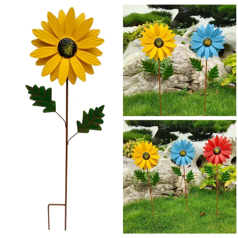 Vibrant Metal Windmill Garden Ornament – Whimsical Outdoor Decor