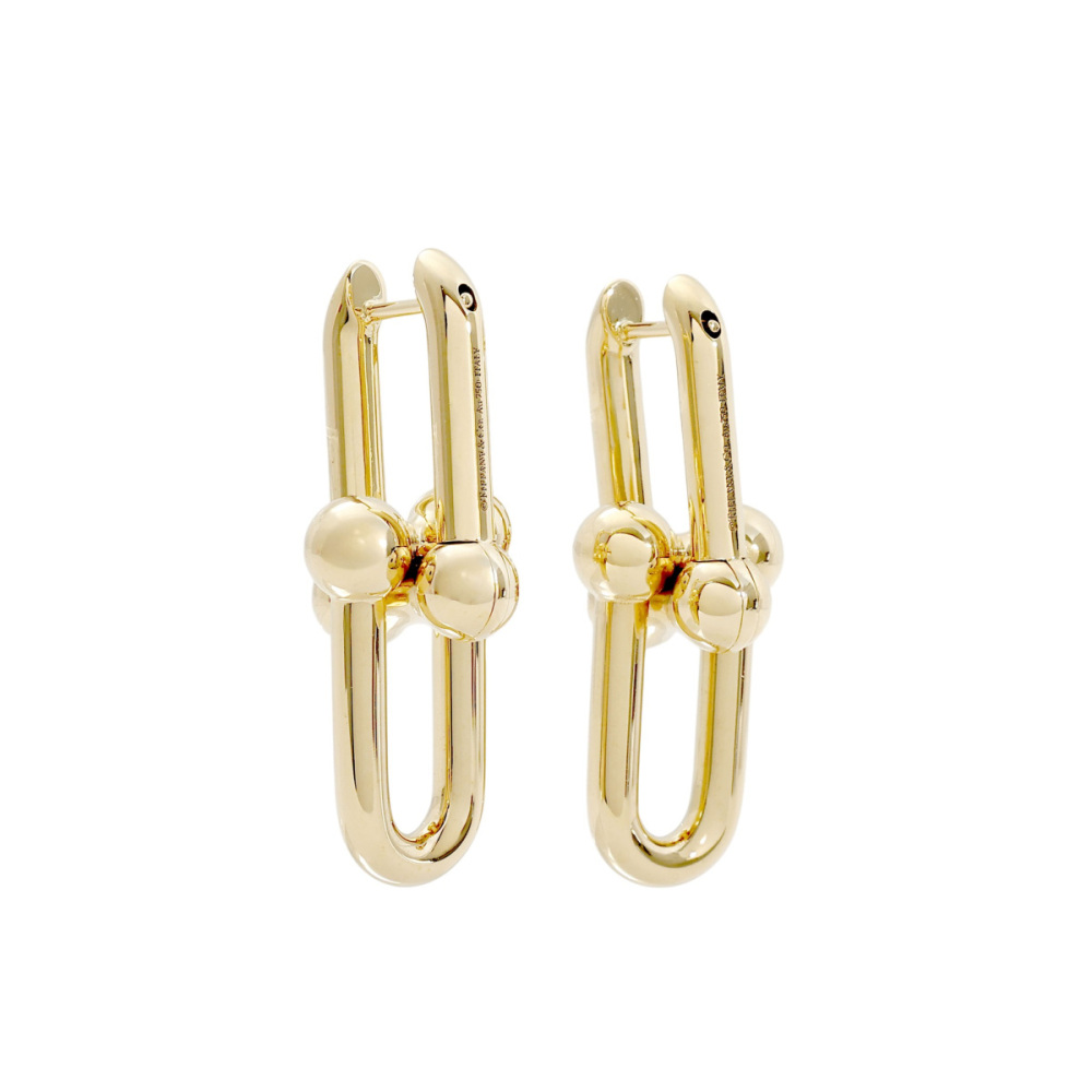 Tiffany & Co. Hardware Link Earrings 18K Yellow Gold 68533643