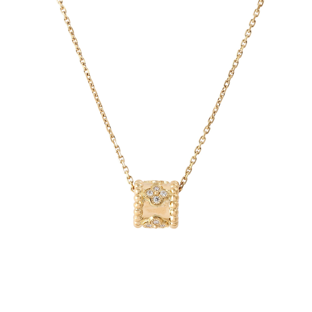 Van Cleef & Arpels Perlet Necklace 18K Yellow Gold Diamond