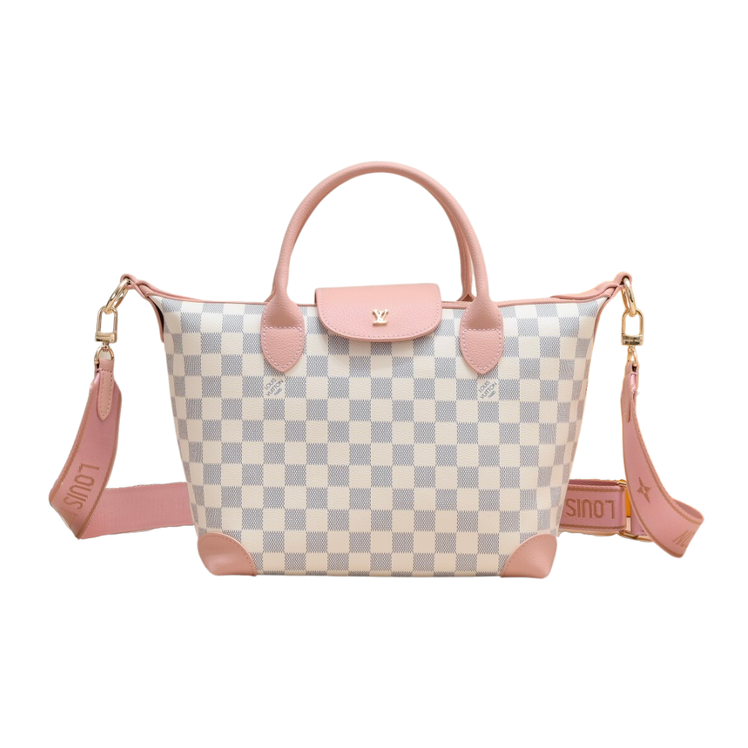 Louis Vuitton Tote Bag Damier Azur Pink 26Cm