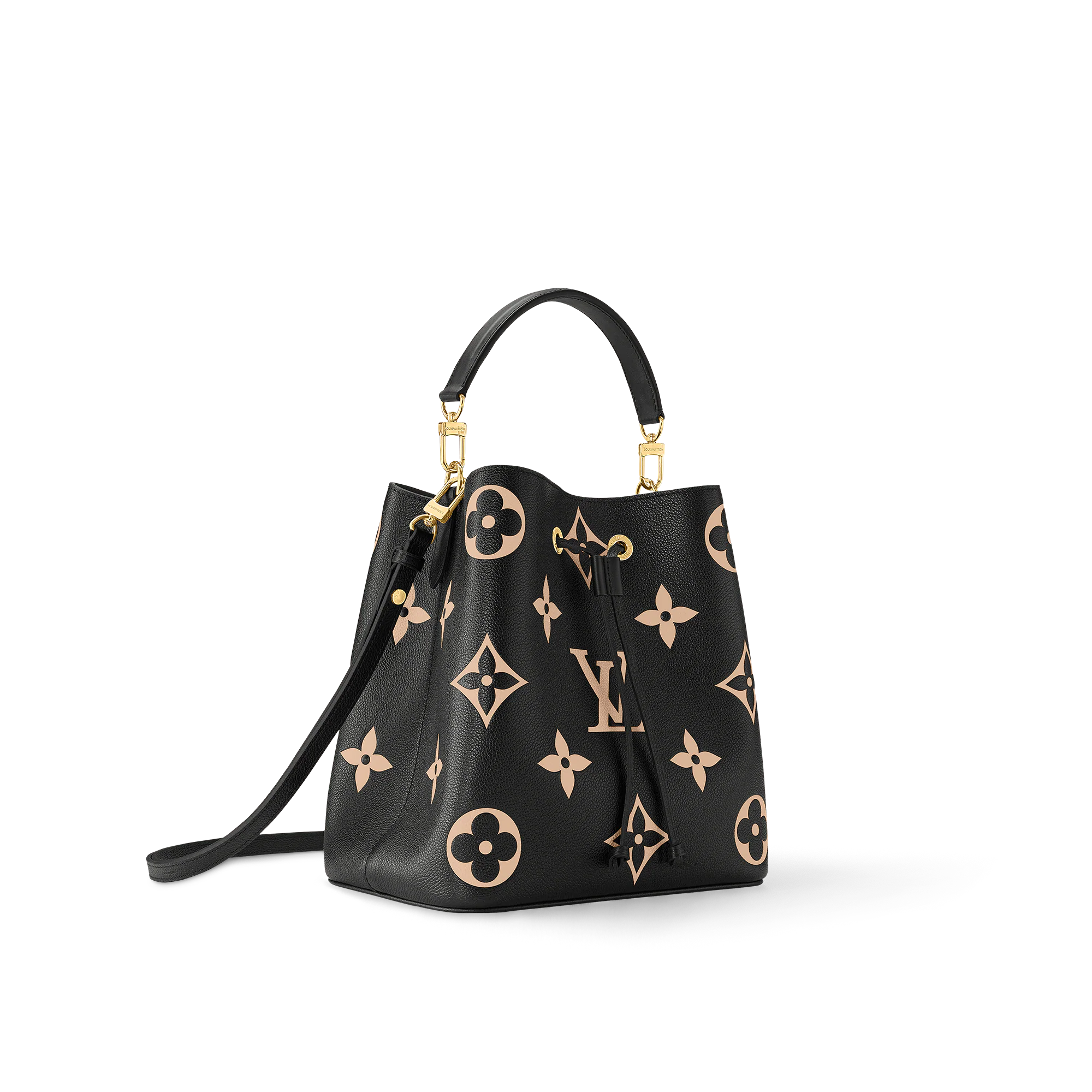 Louis Vuitton Néonoé Mm Bicolor Monogram Empreinte Leather – Women – Handbags Black 26cm/ 10.2in