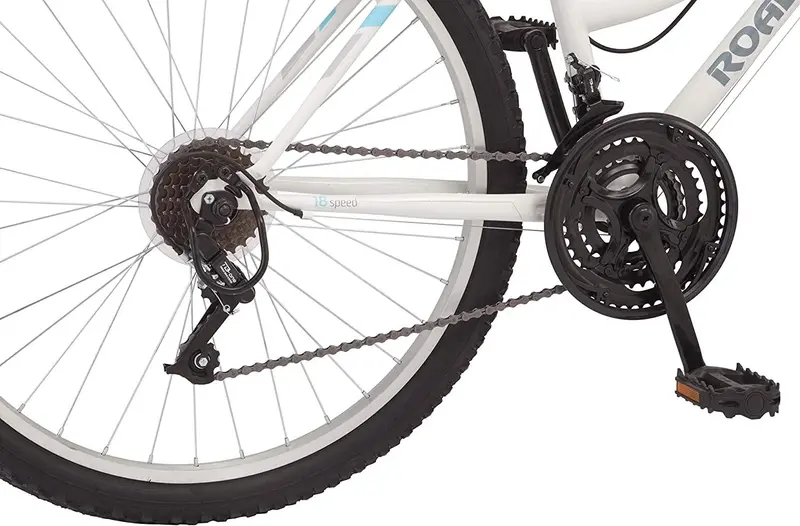 Roadmaster Granite Peak Women’s Hybrid Bike – 26-Inch Wheels, Front Suspension & 18-Speed Shimano Drivetrain