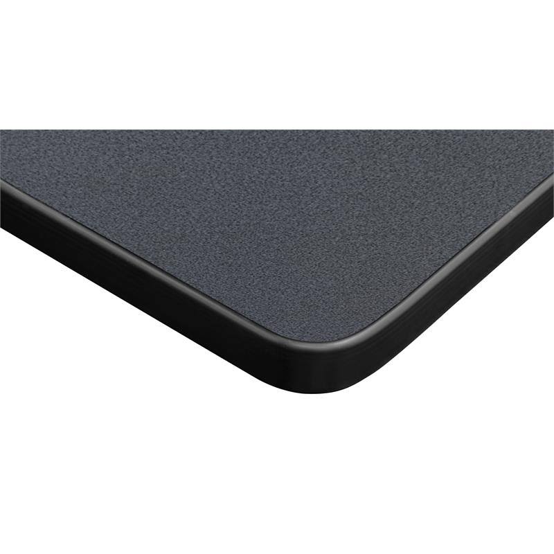 Regency Via 36x22 Square Platter Base Table- Grey/Chrome