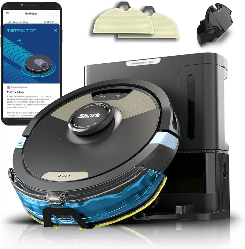 Robot Vacuum & Mop Combo AV2610WA – Sonic Mopping, Matrix Plus Navigation, 60-Day Self-Empty Base, HEPA Filtration, Pet Hair Ready