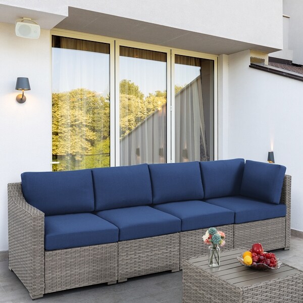 5 Piece Patio Sectional Conversation Set