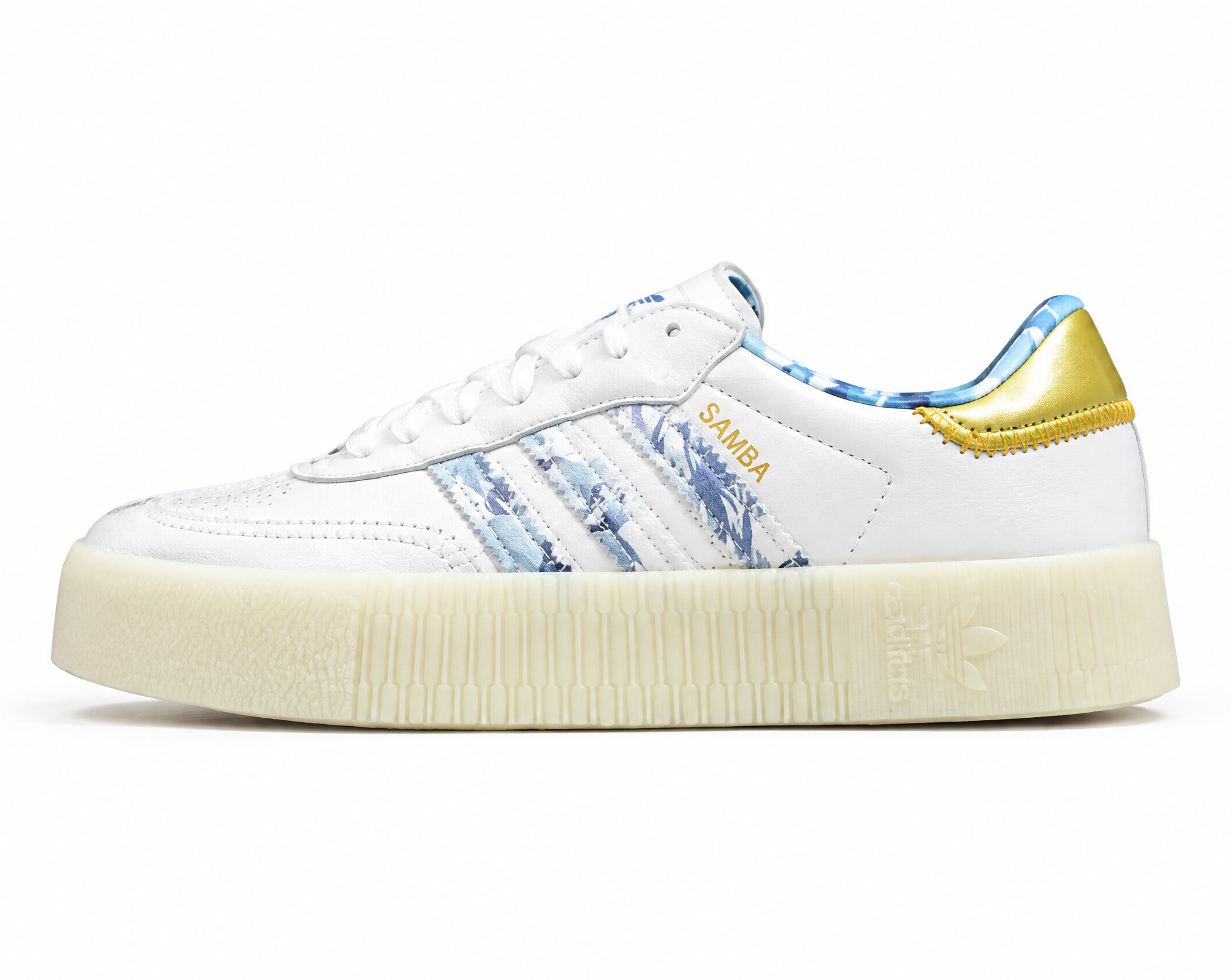 Adidas Sambarose Shoes Cloud White/Gold Metallic/Core Black FW5345