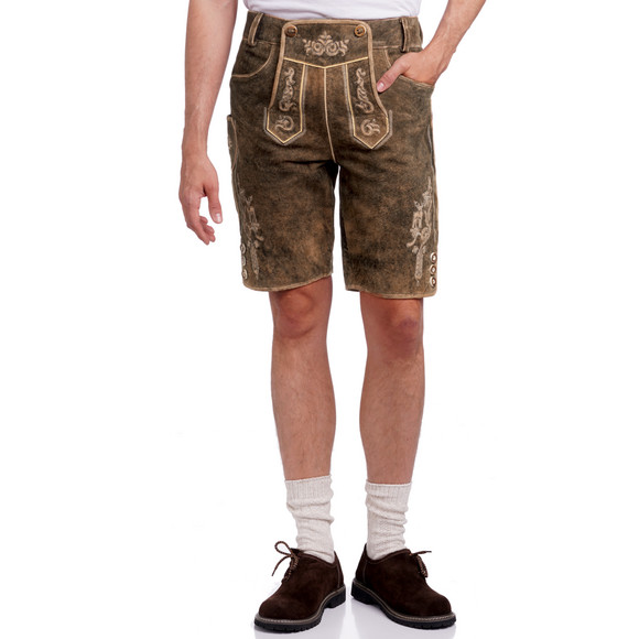 VanVaan Herren Lederhose mit Stickereien