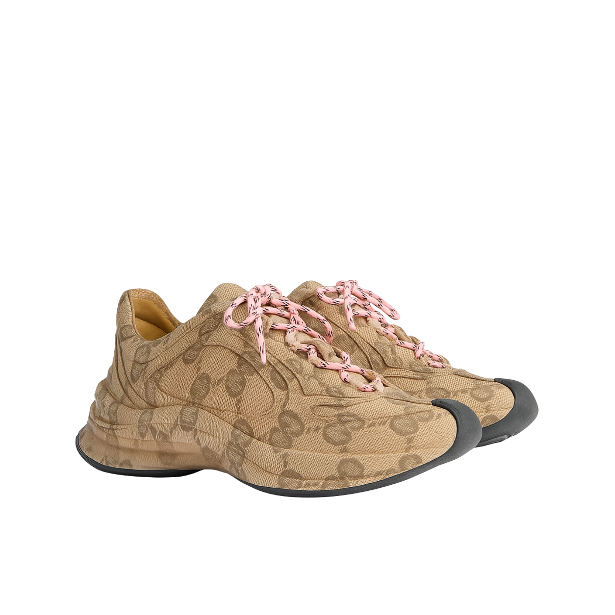 Gucci Women’S Gucci Run Sneaker In Water Transfer Printed Leather Beige 725612 Aabeb 9742