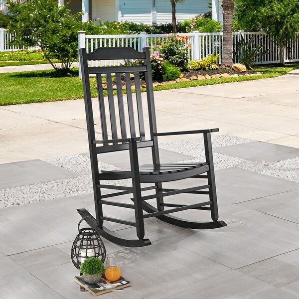Patio Festival Outdoor Wood Rocking Chair Rocker