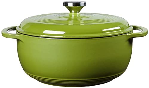 Lodge EC6D43 Enameled Cast Iron Dutch Oven, 6-Quart, Island Spice Red