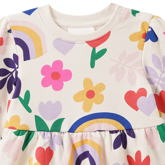 Famy Baby Sweatkleid mit Allover-Print
