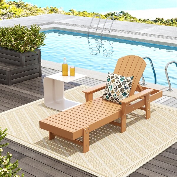 Polytrends Altura Poly EcoFriendly All Weather Reclining Chaise Lounge with Arms