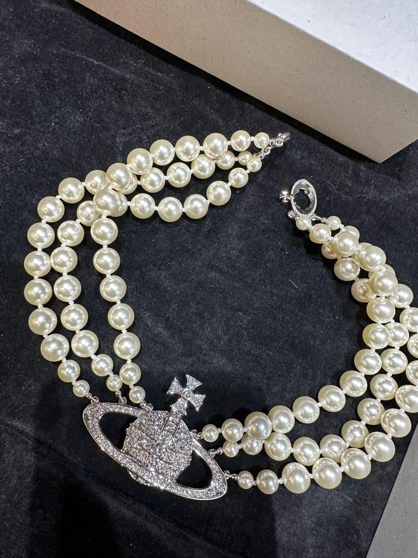 Vivienne Westwood Saturn three-layer necklace - cnluxepick