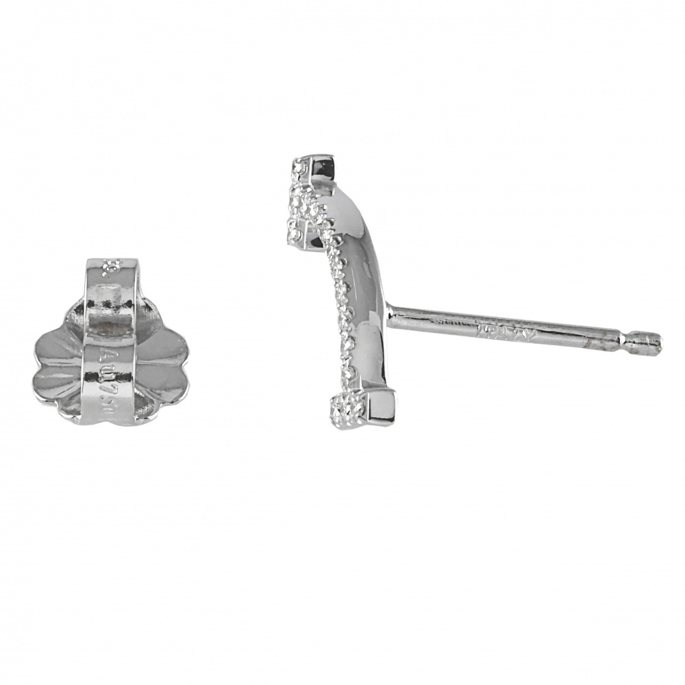 Tiffany & Co. Tiffany T Smile Earrings 18K White Gold Diamond 60150739