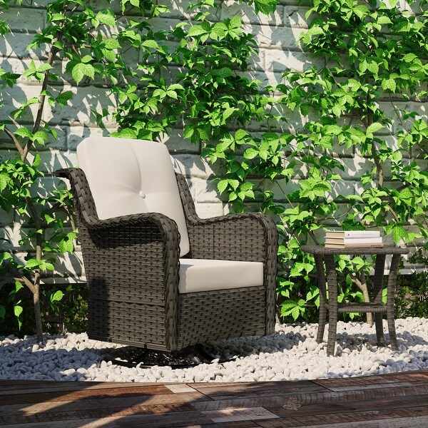 Patio Rattan Chairs Swivel Rocker